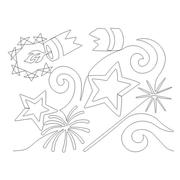 Fireworks quilting pattern