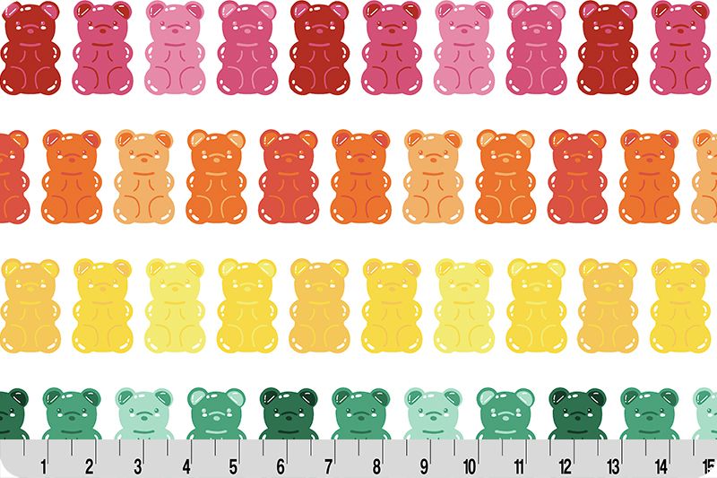 Shannon Fabrics Gummy Bears Digital Cuddle Multi Minky Fabric