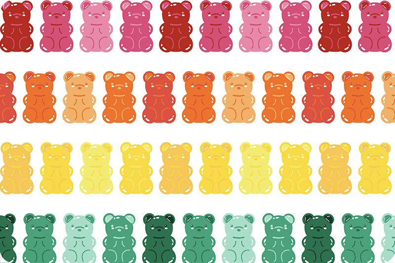 Shannon Fabrics Gummy Bears Digital Cuddle Multi Minky Fabric