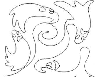 Ghostly quilting pattern