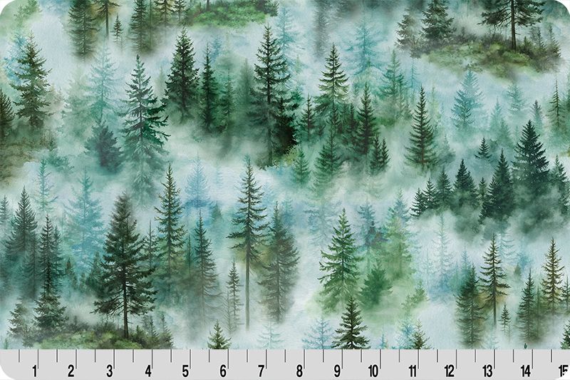 Shannon Fabrics Hoffman Pine Digital Cuddle Forest Minky Fabric