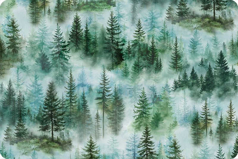 Shannon Fabrics Hoffman Pine Digital Cuddle Forest Minky Fabric