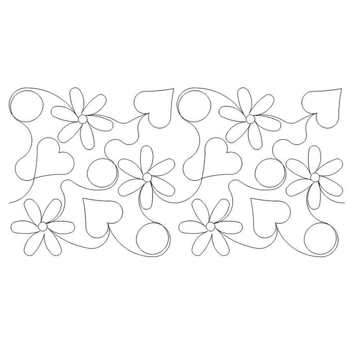 Heart N Flowers quilting pattern