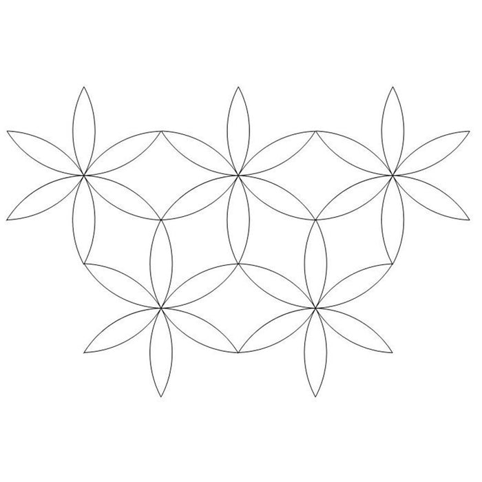 Interlocking Orange Peel quilting pattern
