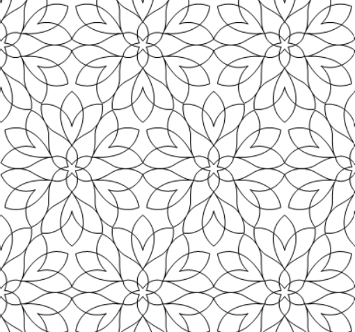 KaleidoCrocus quilting pattern