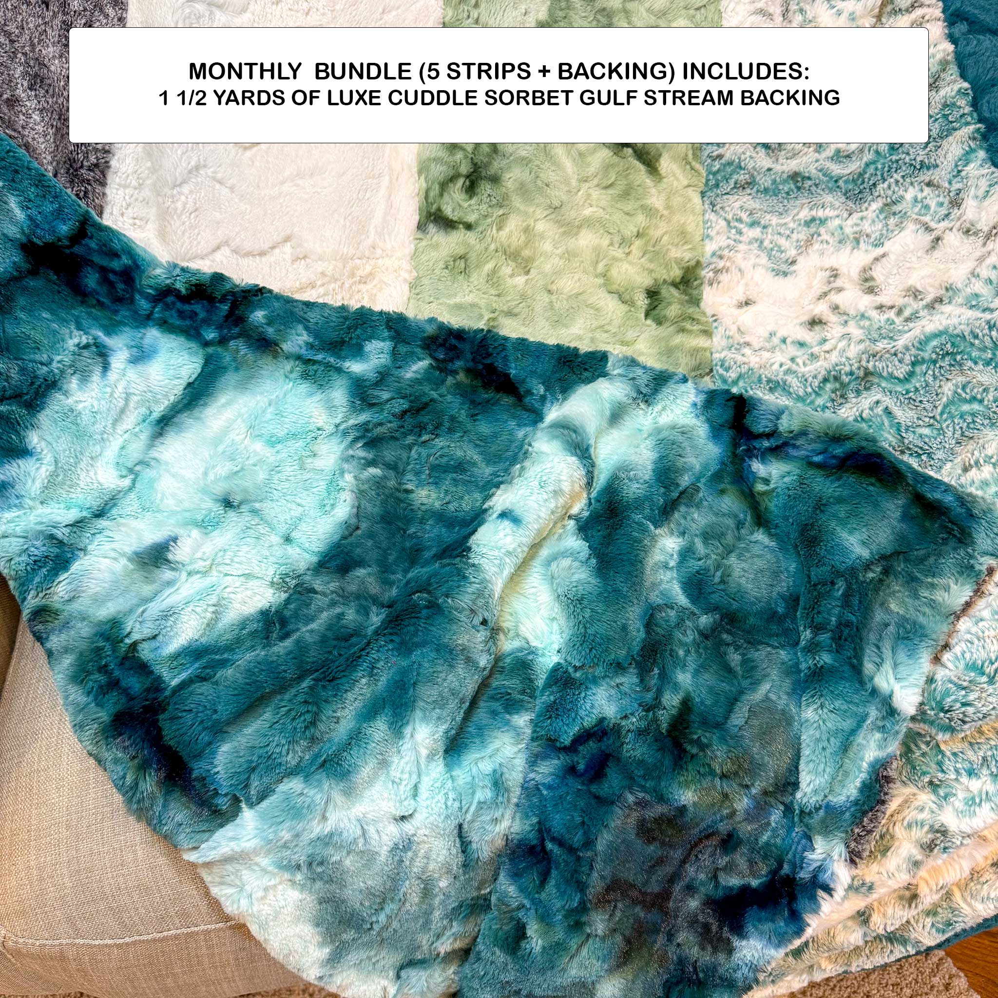 Monthly Bundle 5 Pack of 10" x 60" Luxe Cuddle Strips (Aug26) - Shannon Fabrics