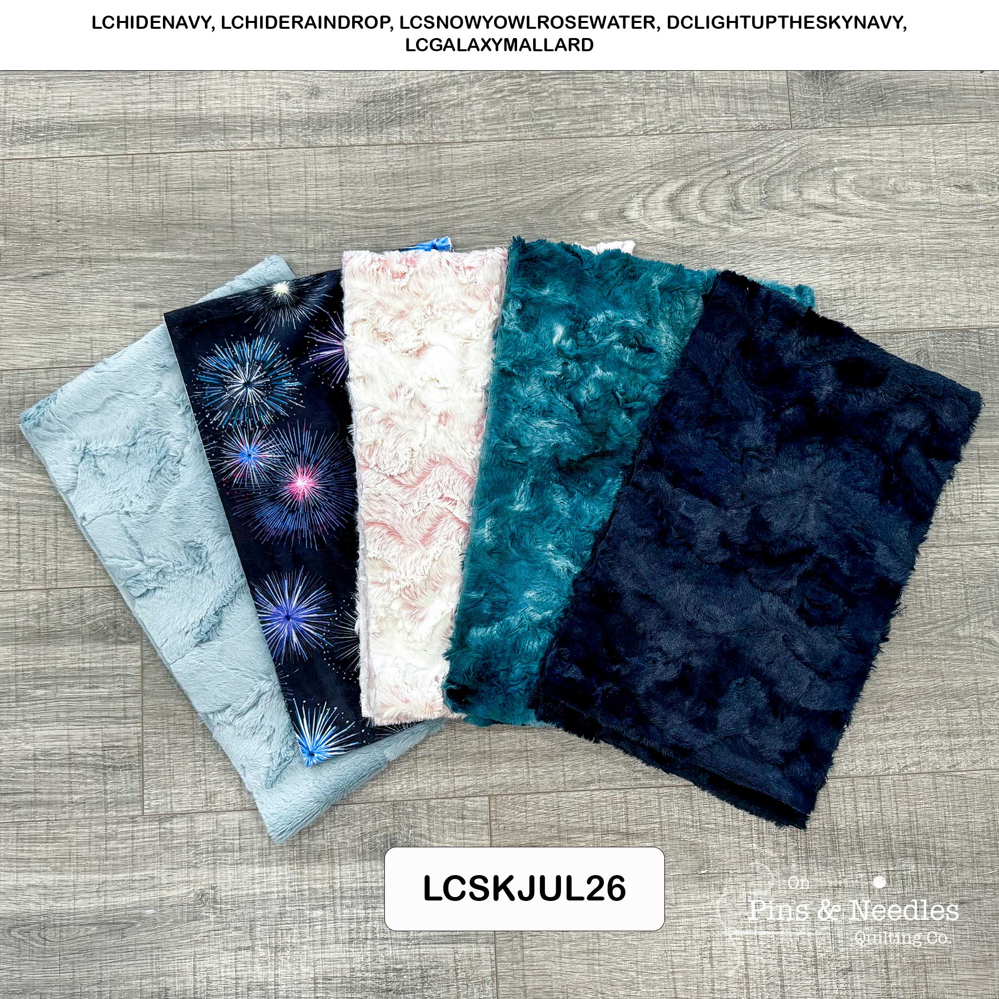 Monthly Bundle 5 Pack of 10" x 60" Luxe Cuddle Strips (July26) - Shannon Fabrics