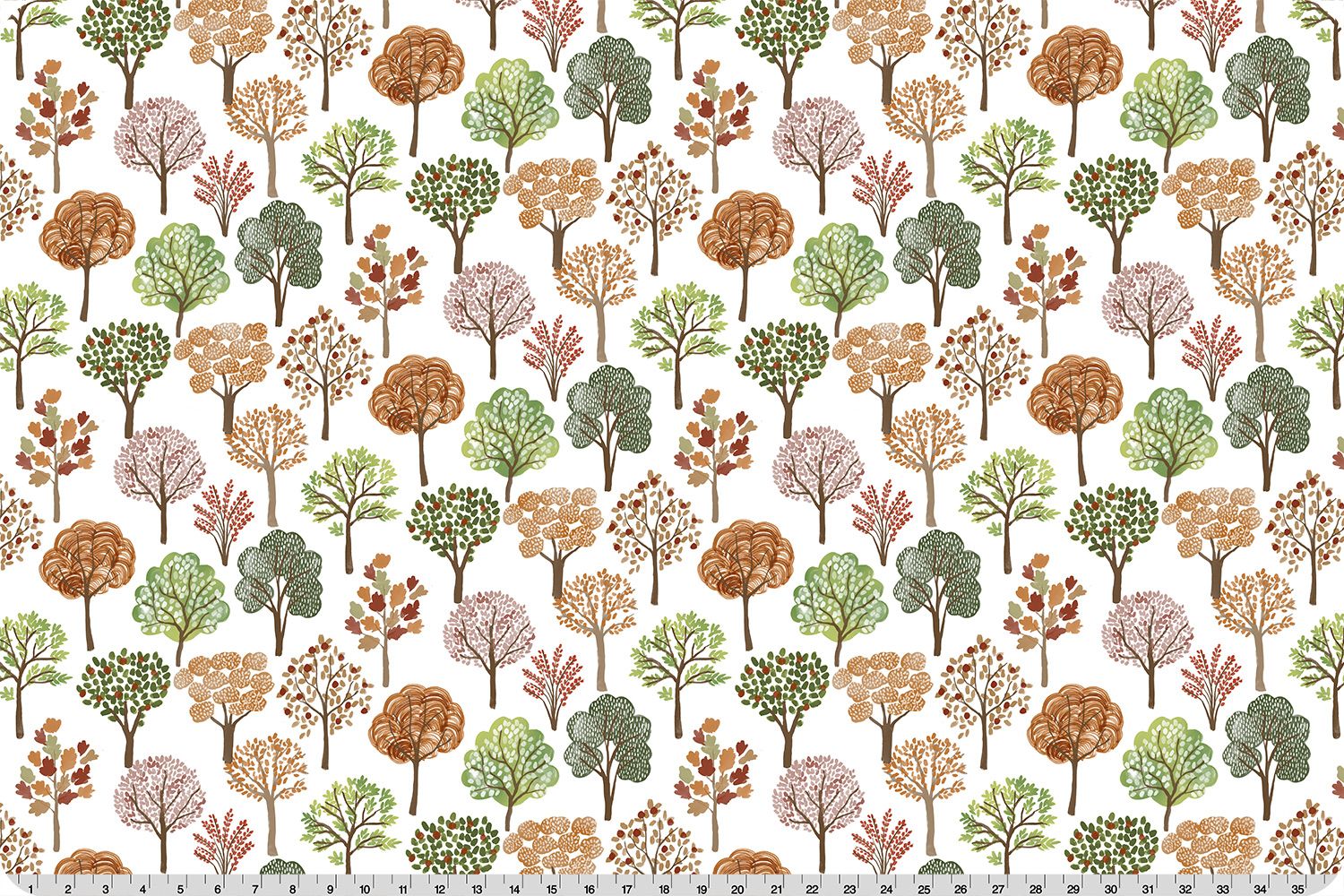 Shannon Fabrics Leafy Lane Digital Cuddle Autumn Minky Fabric