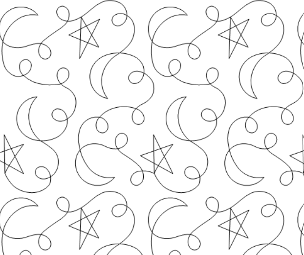 Moon and Stars quilting pattern