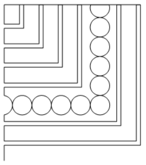 Piano Key Line and Pearl Crnr quilting pattern