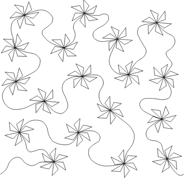 Pinwheel Meander quilting pattern