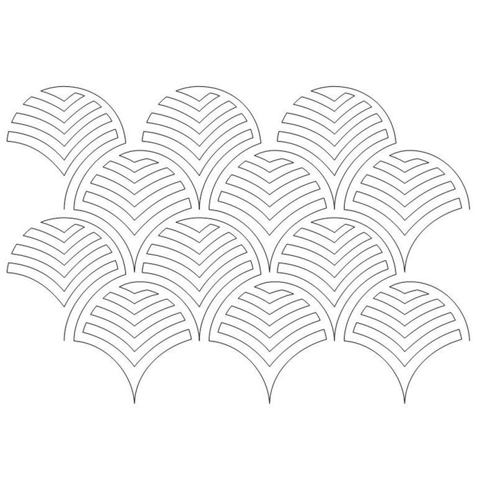 Sashiko Clamshell quilting pattern