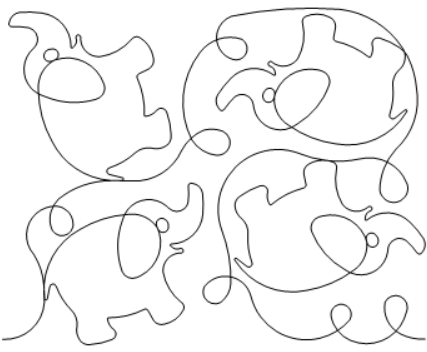 Simply Elephants quilting pattern