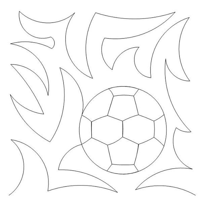 Soccer quilting pattern