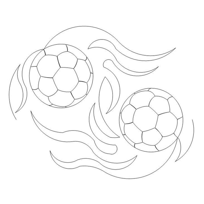 Soccer Flames quilting pattern