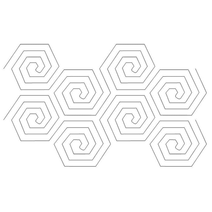 Spiral Honeycomb quilting pattern