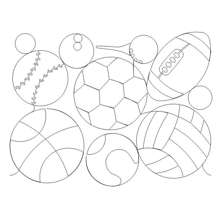 Sports Mania quilting pattern