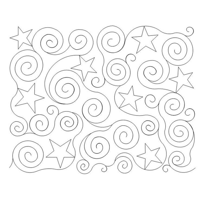 Stars a Swirl quilting pattern