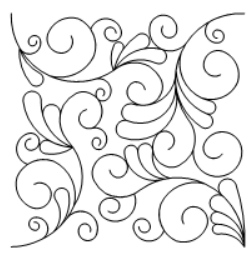 Swirls & Feathers quilting pattern