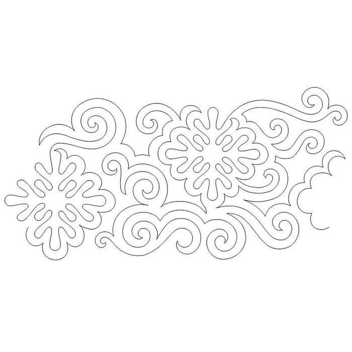 Swirly Snowflakes quilting pattern