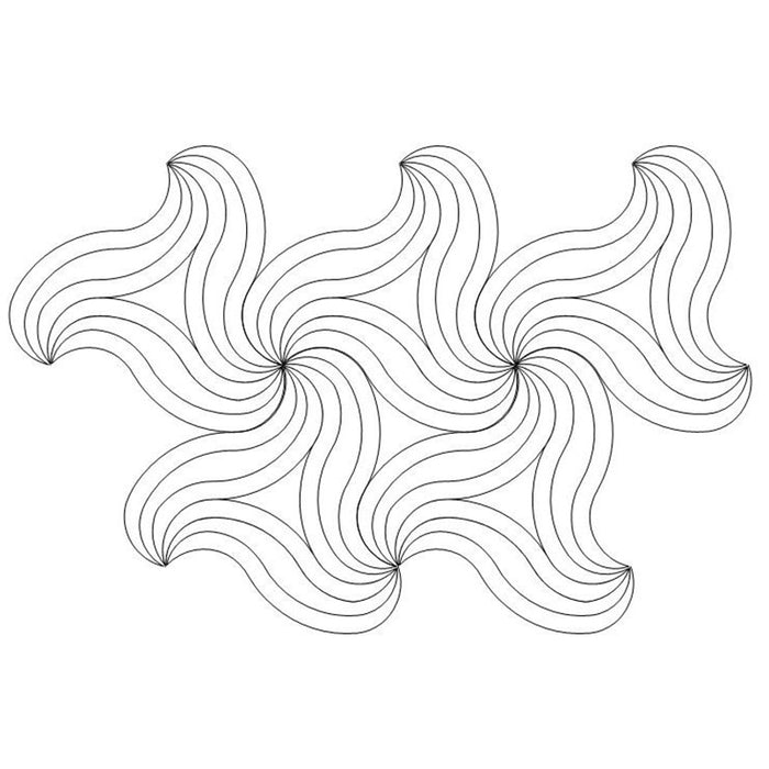 Swoosh quilting pattern