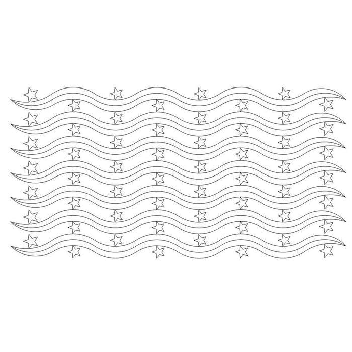 Three Tours Wavy Star quilting pattern