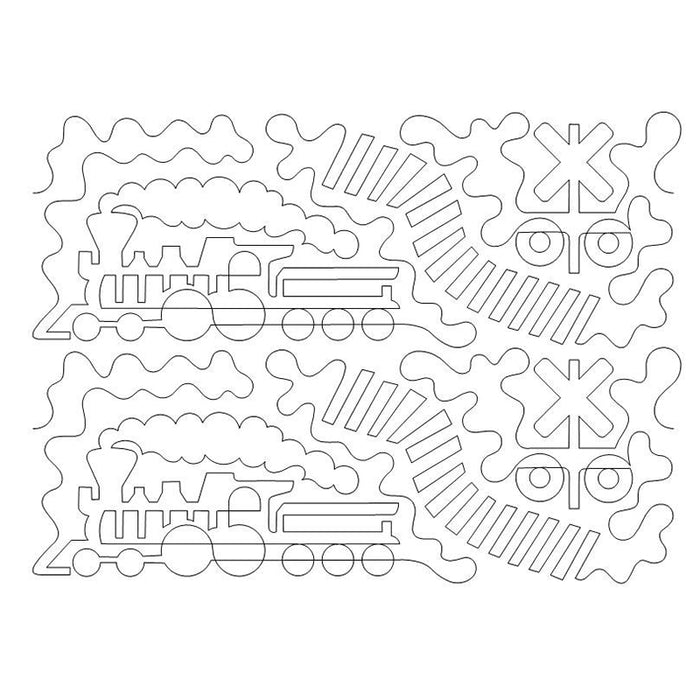 Train Crossing quilting pattern
