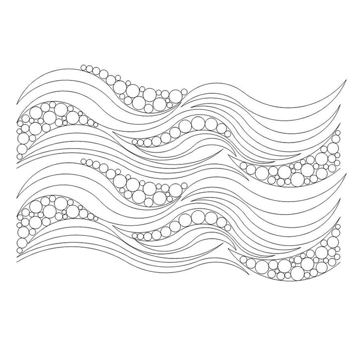 Waves and Pearls quilting pattern