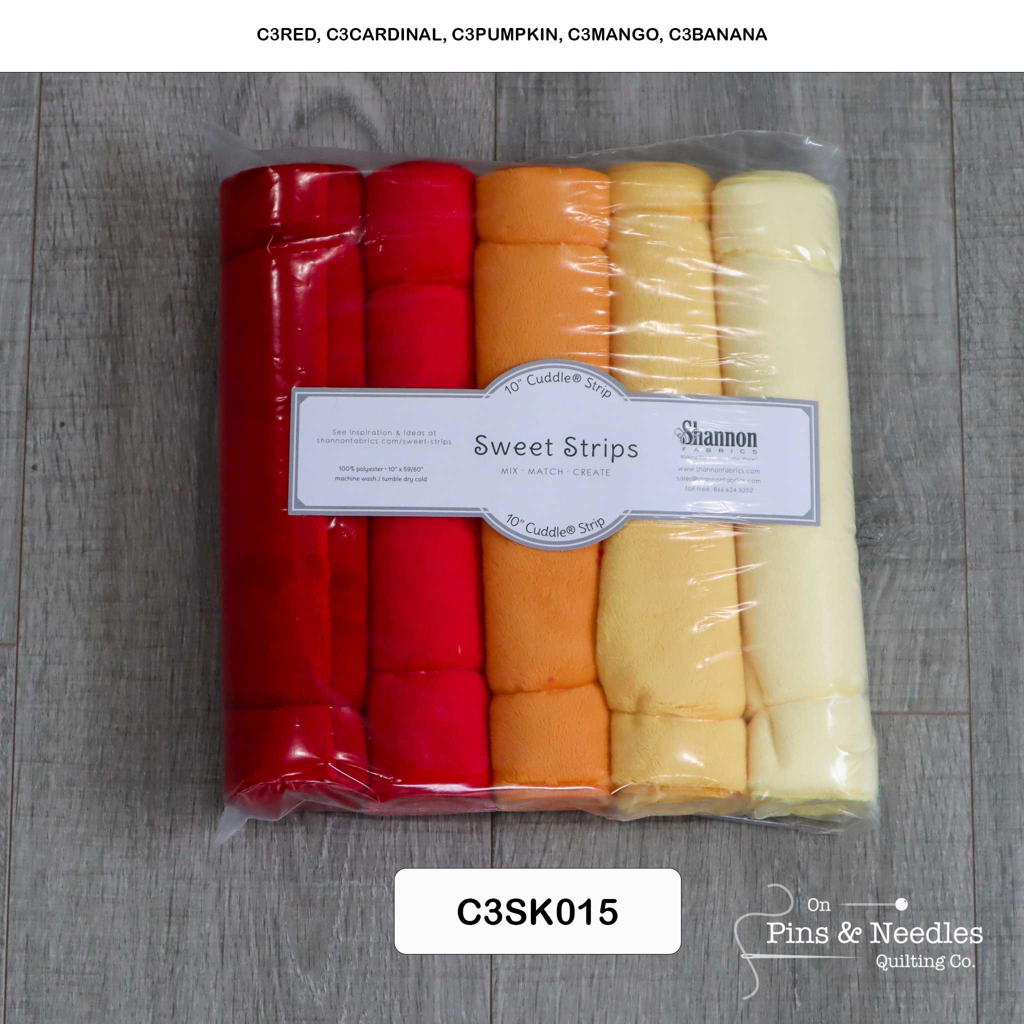 Limited Bundles 5 Pack of 10" x 60" Cuddle Strips - Shannon Fabrics - On Pins & Needles Quilting Co.