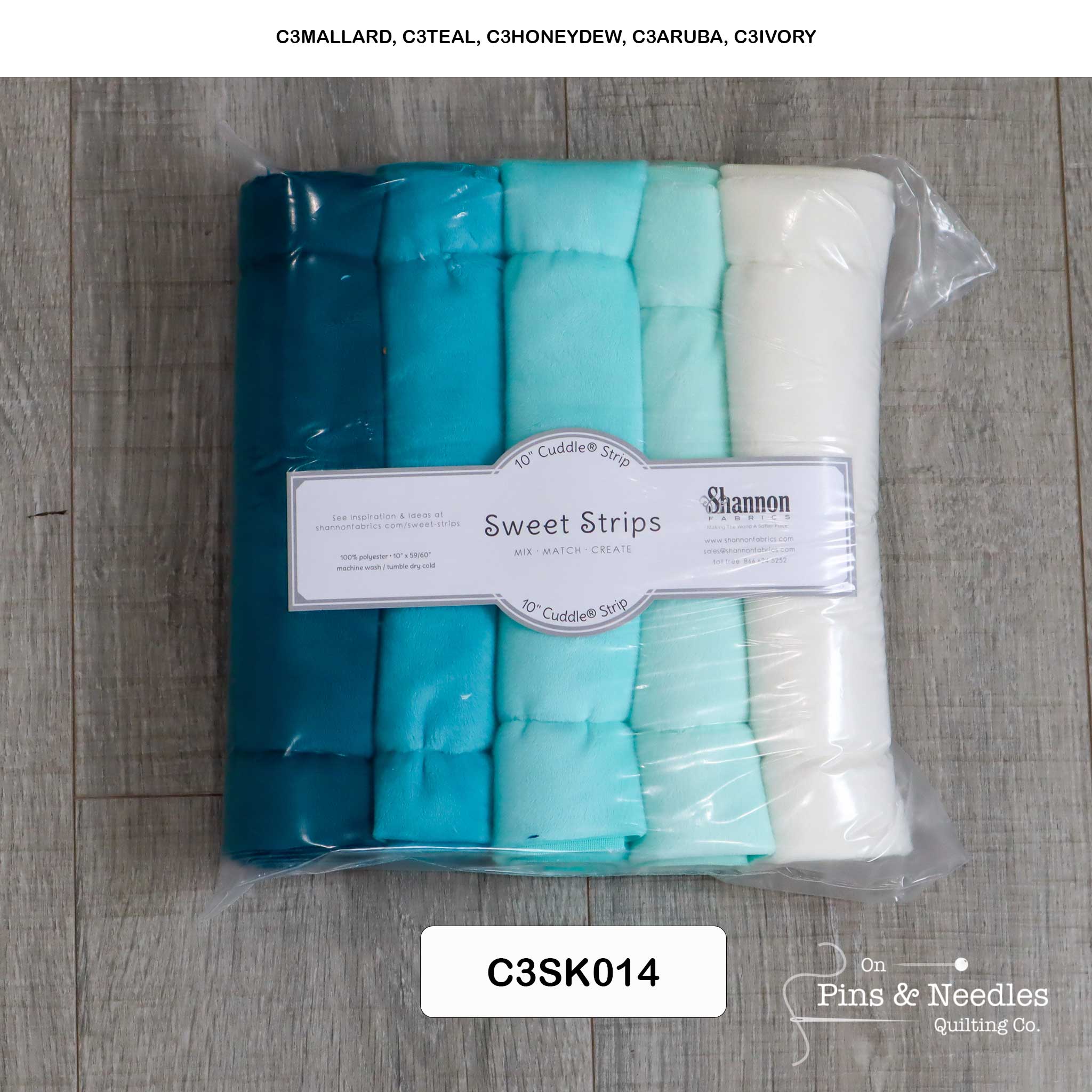 Limited Bundles 5 Pack of 10" x 60" Cuddle Strips - Shannon Fabrics - On Pins & Needles Quilting Co.