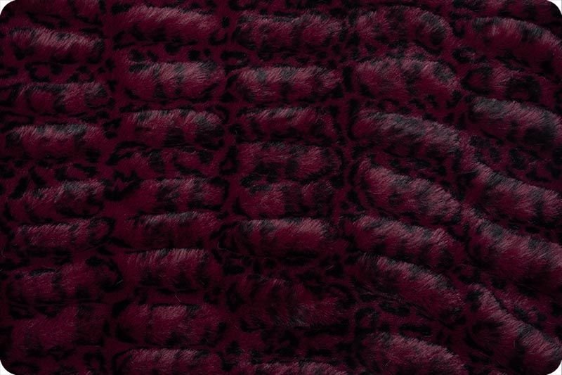 Minky Cuddle Blanket Luxe Milan Cheetah Merlot - On Pins & Needles Quilting Co.