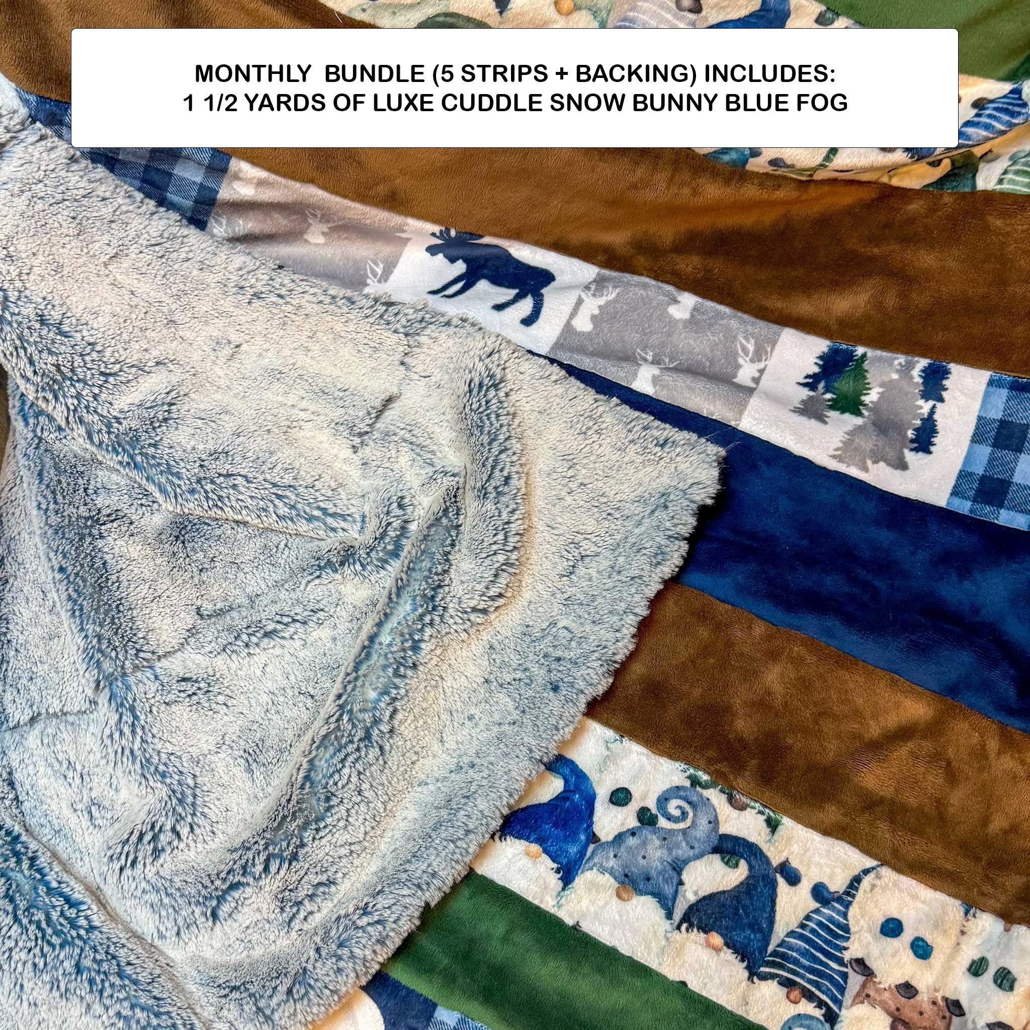 Monthly Bundle 5 Pack of 10" x 60" Cuddle Strips (December) - Shannon Fabrics - On Pins & Needles Quilting Co.
