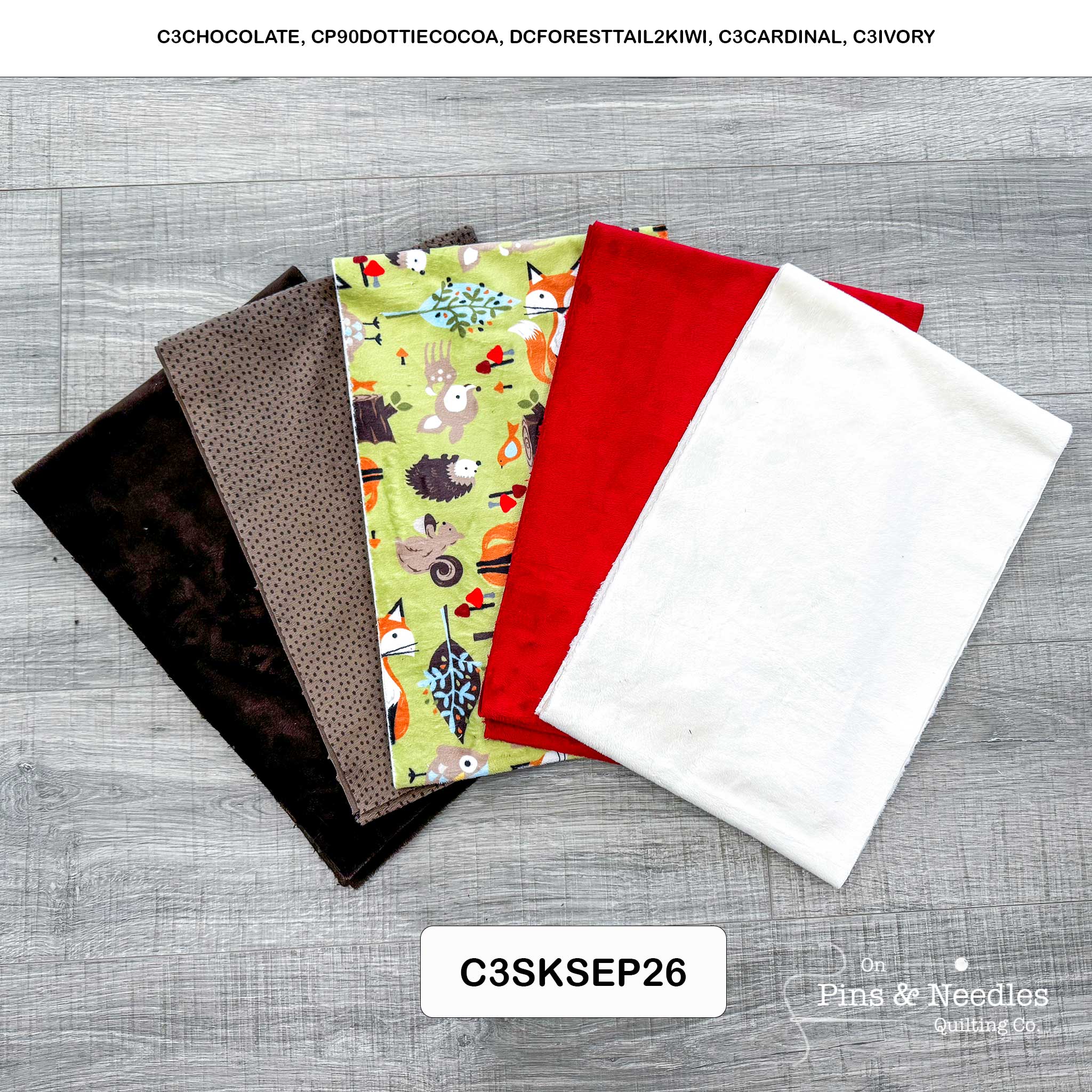Monthly Bundle 5 Pack of 10" x 60" Cuddle Strips (Sep26) - Shannon Fabrics - On Pins & Needles Quilting Co.
