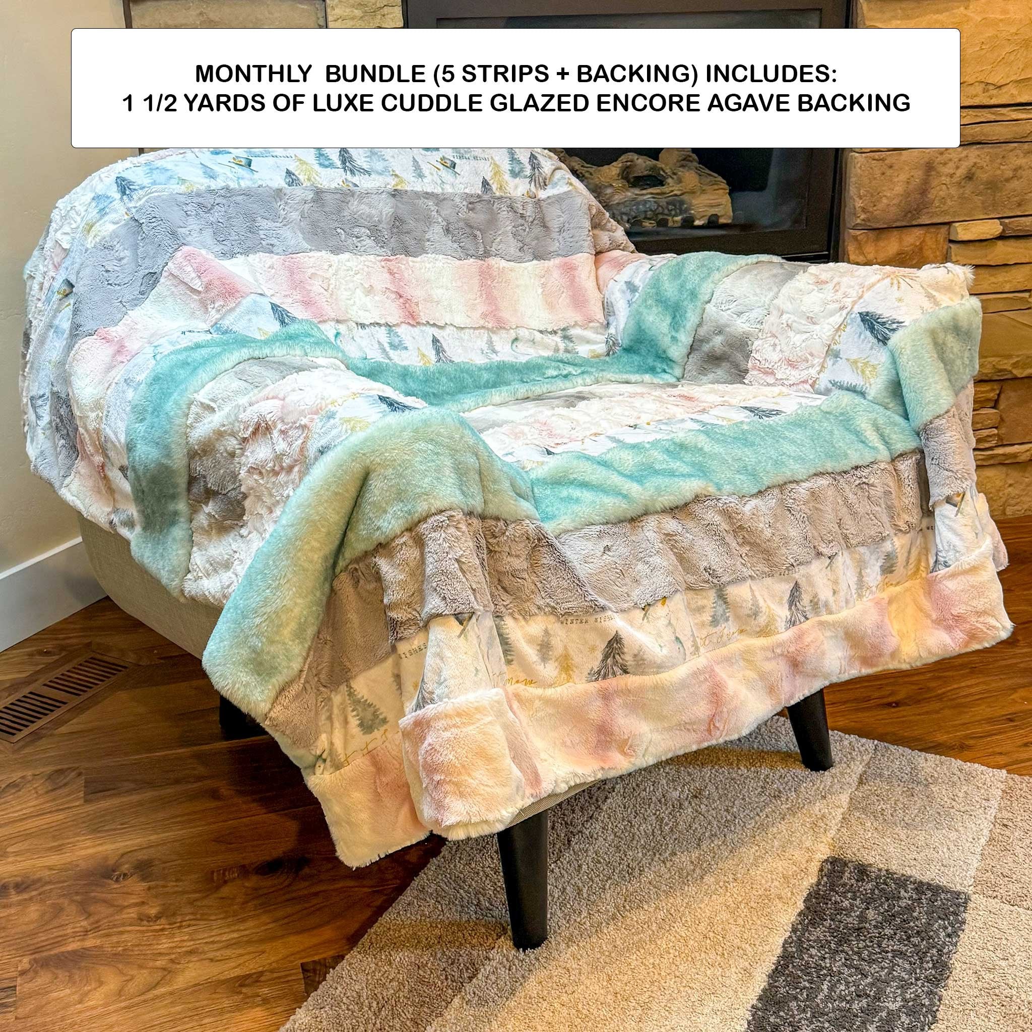 Monthly Bundle 5 Pack of 10" x 60" Luxe Cuddle Strips (December) - Shannon Fabrics - On Pins & Needles Quilting Co.