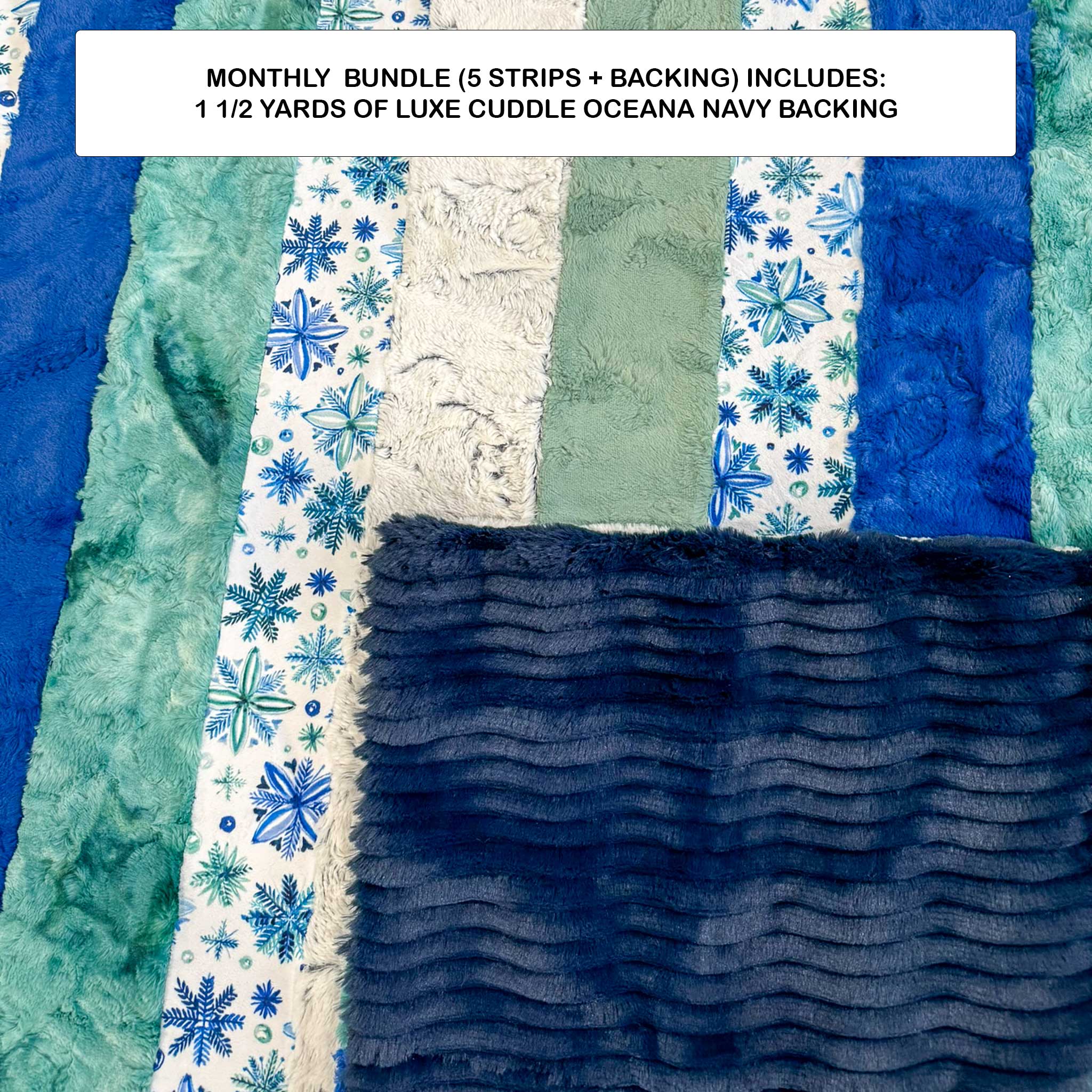 Monthly Bundle 5 Pack of 10" x 60" Luxe Cuddle Strips (January) - Shannon Fabrics