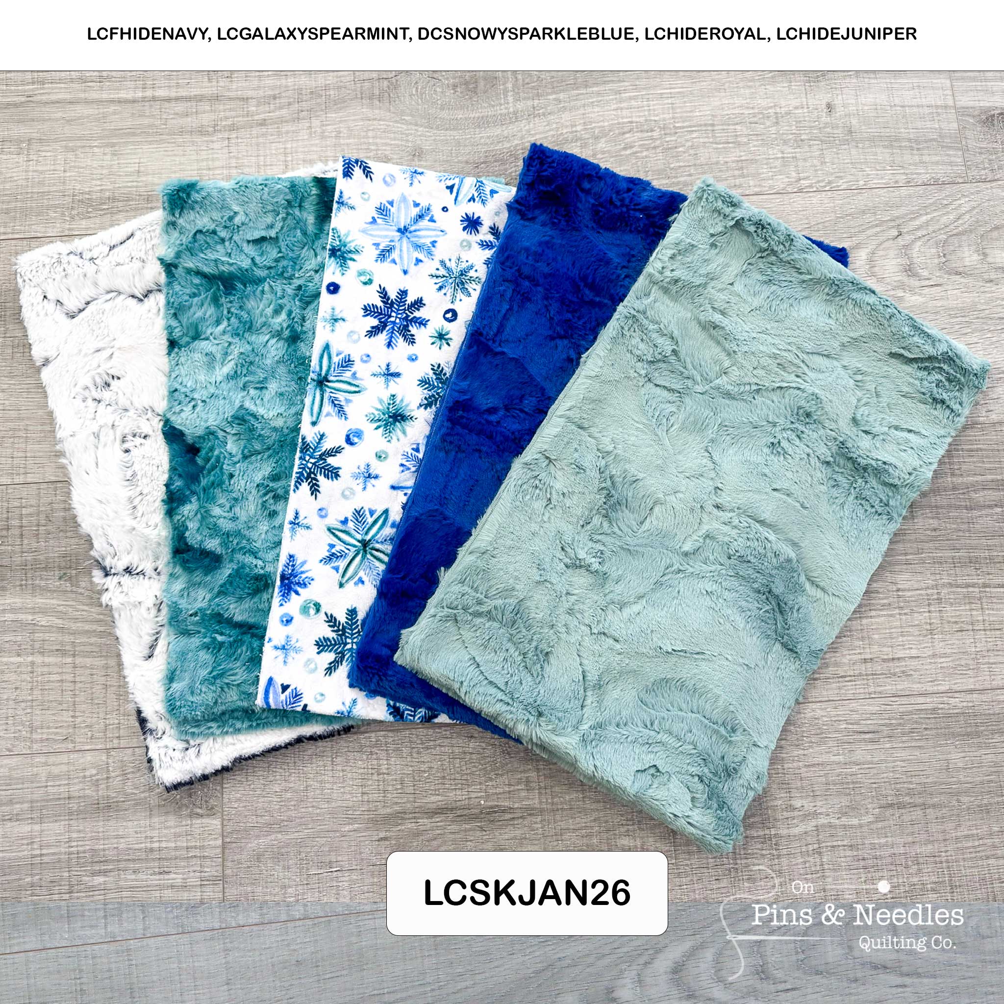 Monthly Bundle 5 Pack of 10" x 60" Luxe Cuddle Strips (January) - Shannon Fabrics