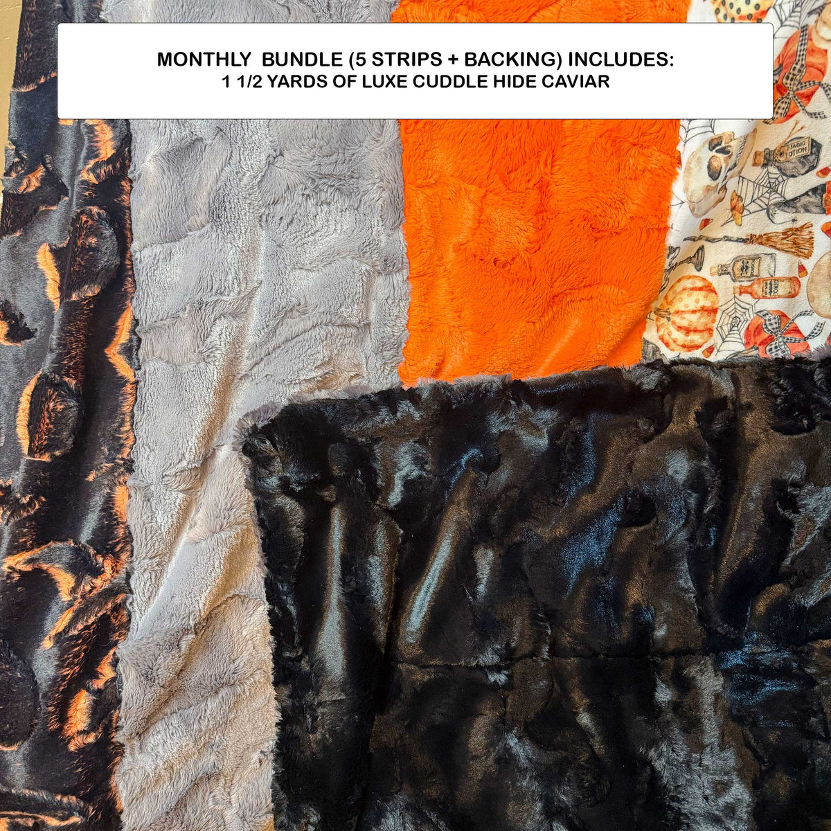 Monthly Bundle 5 Pack of 10" x 60" Luxe Cuddle Strips (Oct26) - Shannon Fabrics - On Pins & Needles Quilting Co.