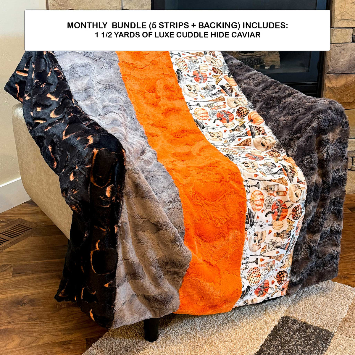 Monthly Bundle 5 Pack of 10" x 60" Luxe Cuddle Strips (Oct26) - Shannon Fabrics - On Pins & Needles Quilting Co.