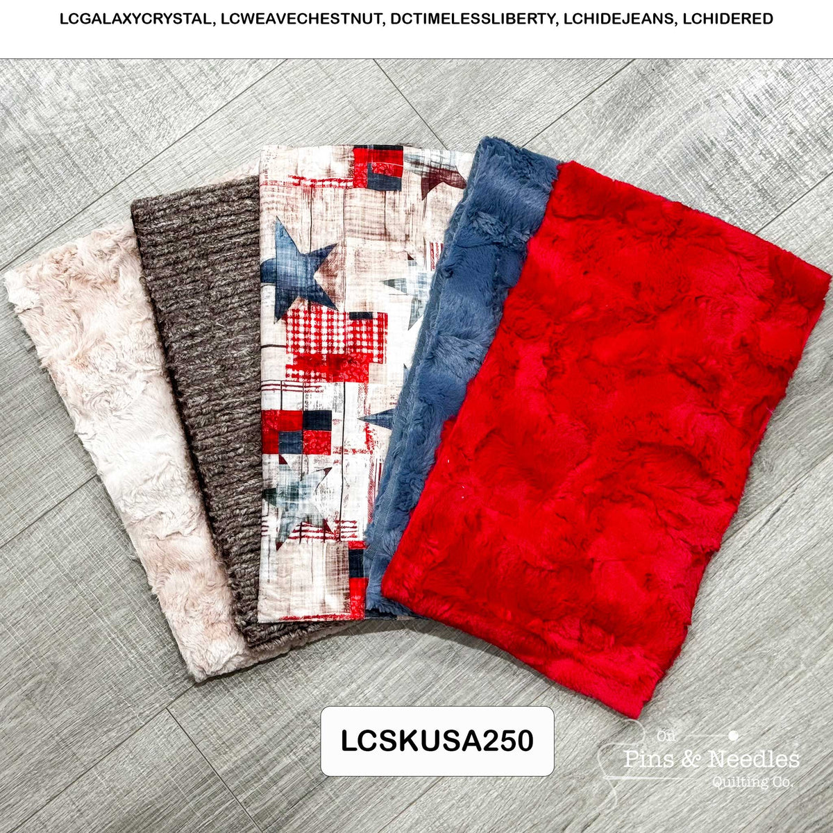 Monthly Bundle 5 Pack of 10" x 60" Luxe Cuddle Strips (USA 250) - Shannon Fabrics - On Pins & Needles Quilting Co.