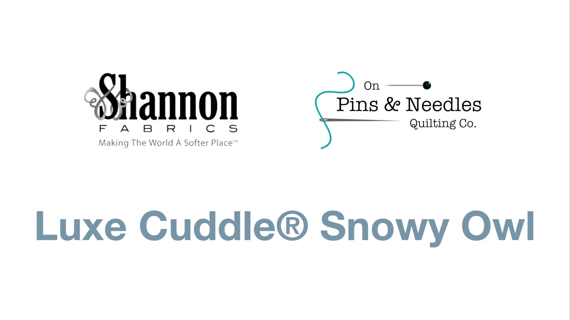 Shannon Fabrics Luxe Cuddle Snowy Owl Product Video
