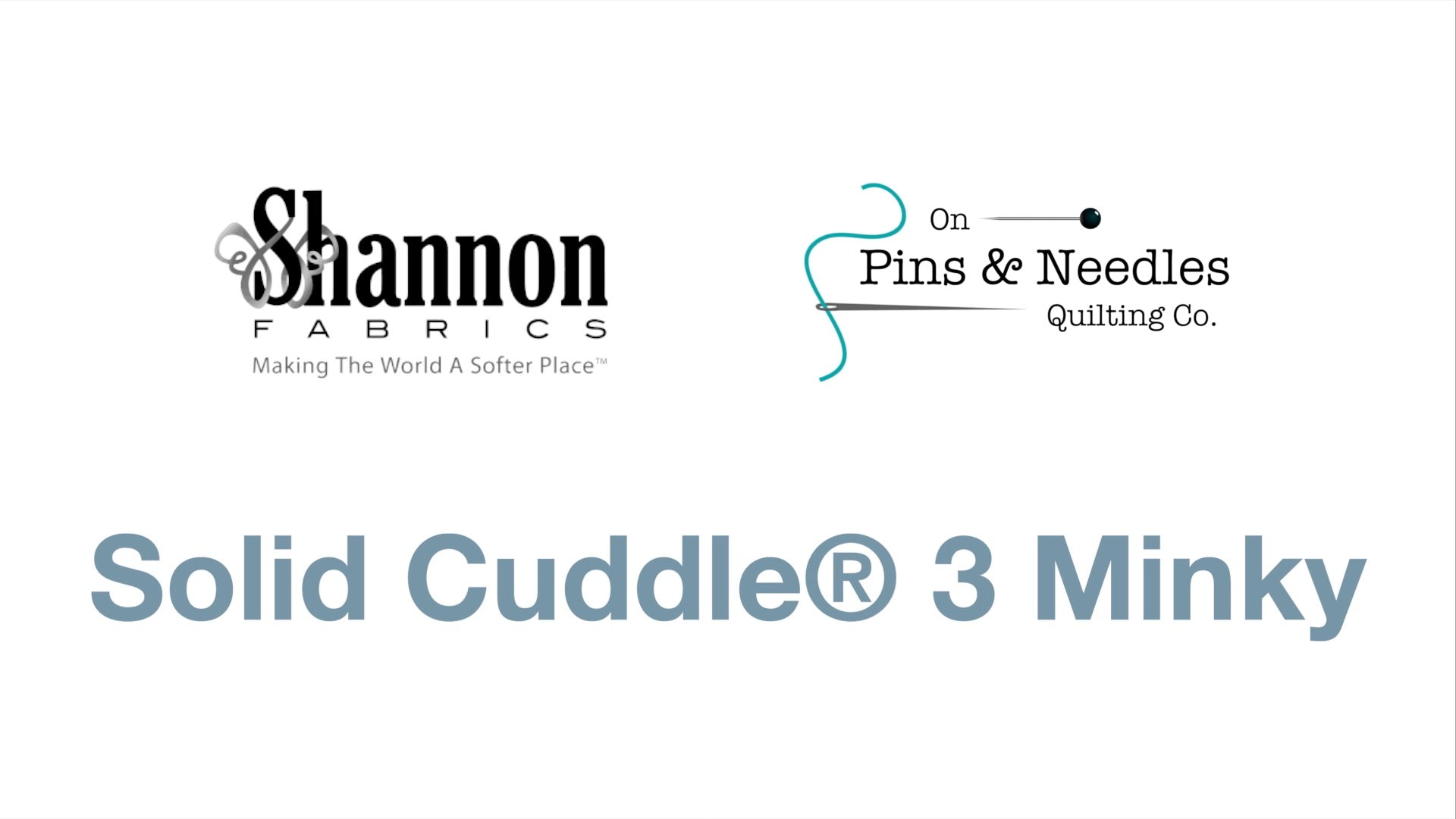 Shannon Fabrics Cuddle 3 Minky Fabric Product Video