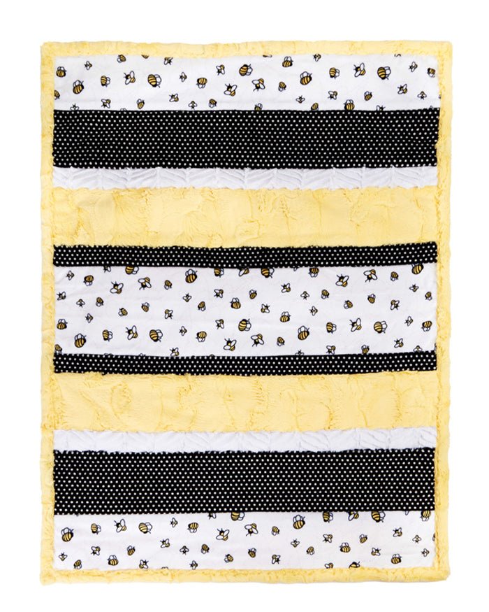 Shannon Fabrics Bambino Bee Happy Cuddle Minky Blanket Kit 28"x37" - On Pins & Needles Quilting Co.