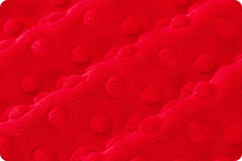 Shannon Fabrics Cuddle Dimple Red Minky Fabric - On Pins & Needles Quilting Co.