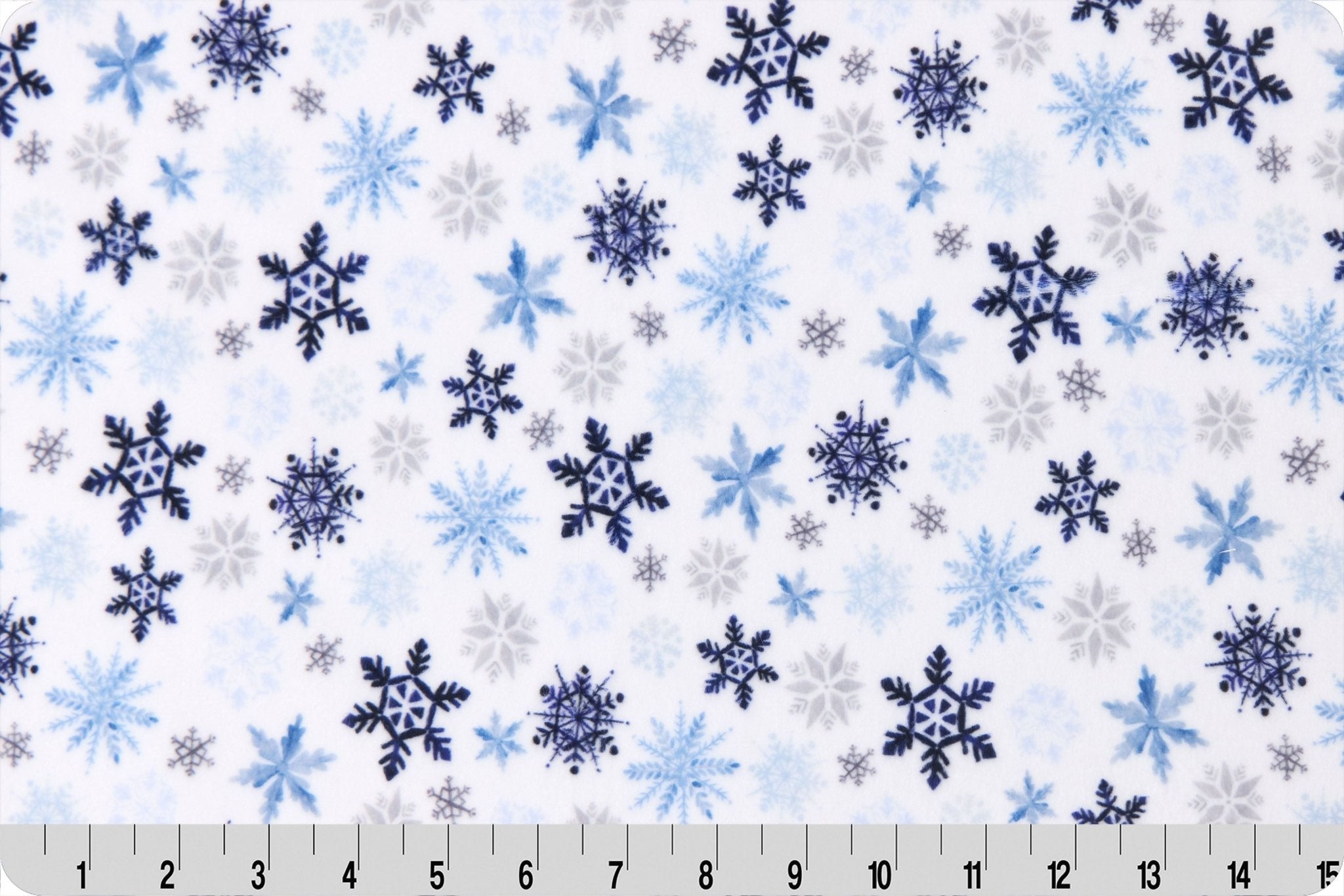 Shannon Fabrics Digital Cuddle Snow Frost Jeans Minky Fabric - On Pins & Needles Quilting Co.