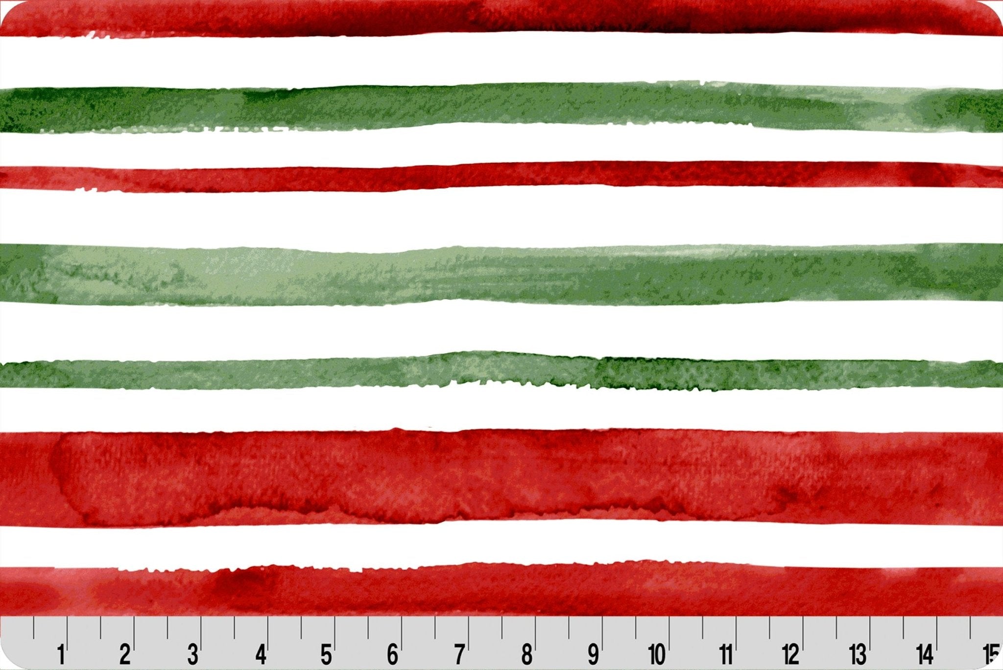 Shannon Fabrics Digital Cuddle Stripe Red/Green Minky Fabric - On Pins & Needles Quilting Co.