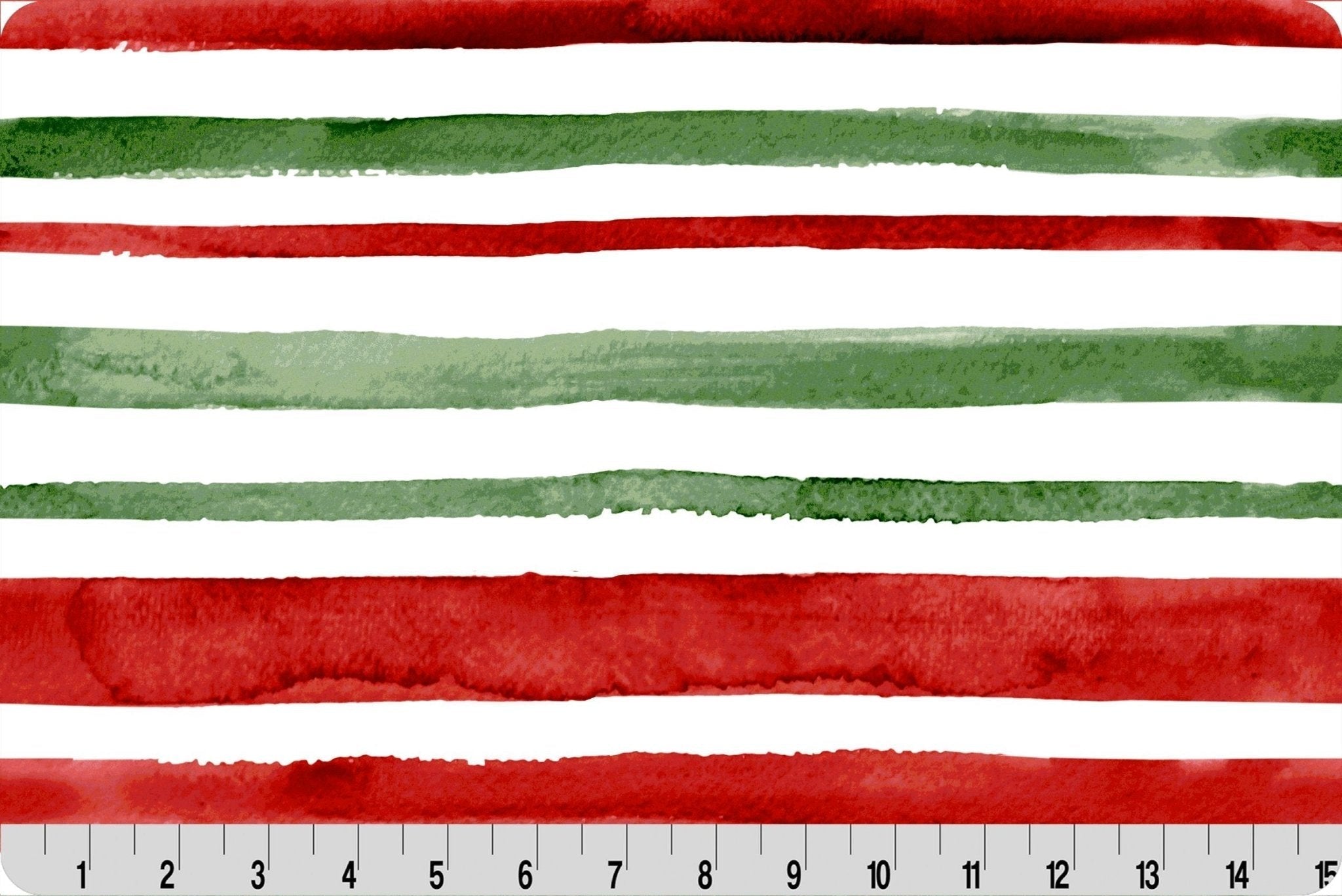Shannon Fabrics Digital Cuddle Stripe Red/Green Minky Fabric - On Pins & Needles Quilting Co.