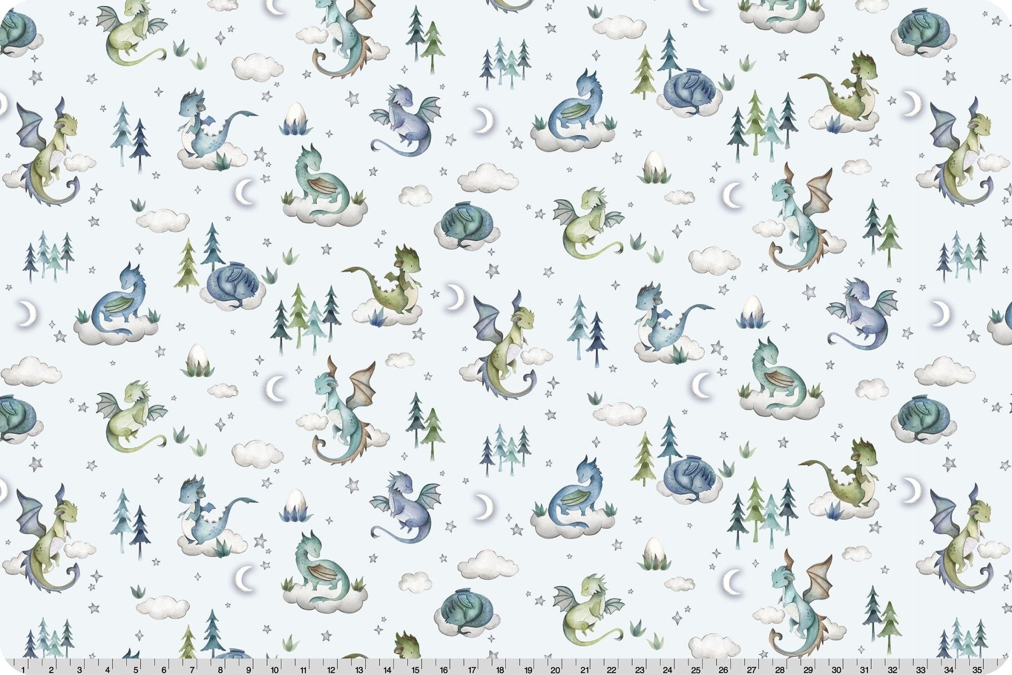 Shannon Fabrics Dragon Dreams Digital Cuddle Multi Minky Fabric - On Pins & Needles Quilting Co.