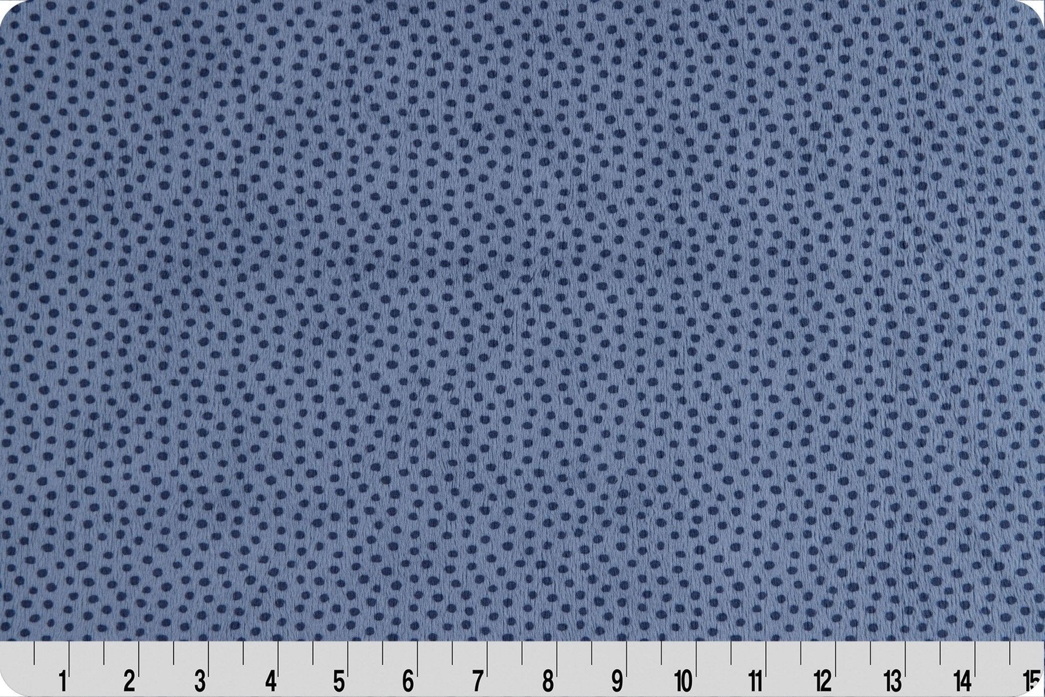 Shannon Fabrics Extra Wide 90" Dottie Cuddle Jeans Minky Fabric - On Pins & Needles Quilting Co.