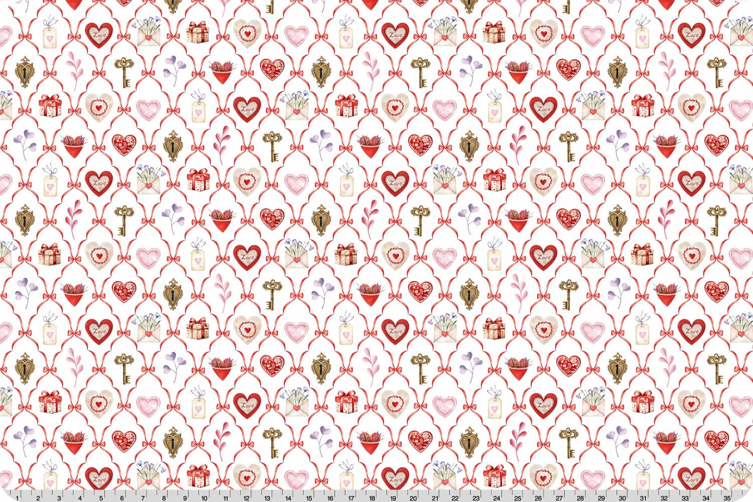 Shannon Fabrics Key To My Heart Digital Cuddle Multi Minky Fabric