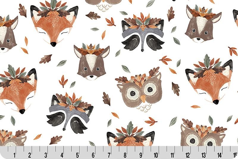 Shannon Fabrics Leaf Me Be Digital Cuddle Multi Minky Fabric - On Pins & Needles Quilting Co.
